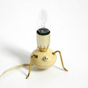 Lampe de table trépied en laiton, milieu du siècle moderne.