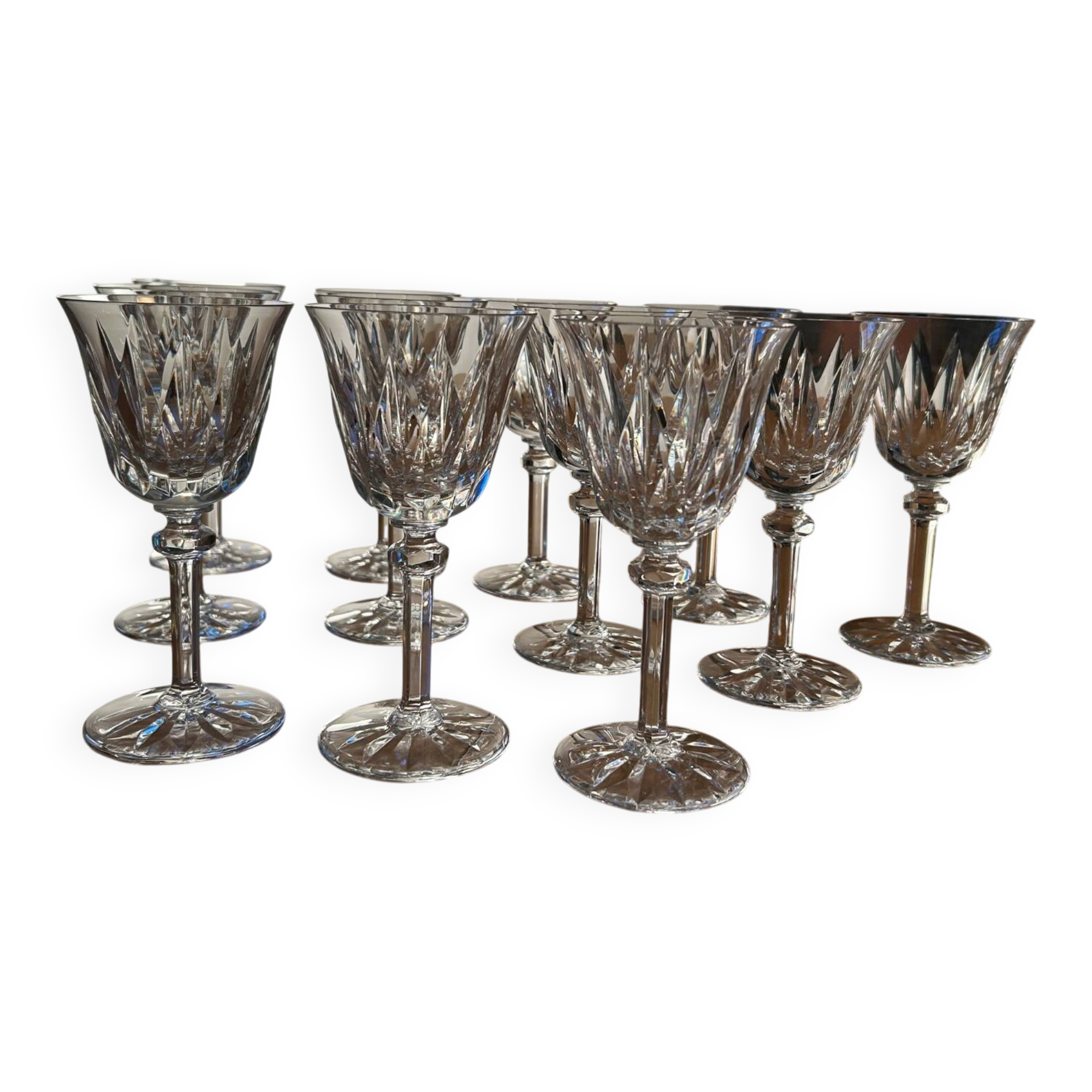 Saint Louis cut crystal wine glasses