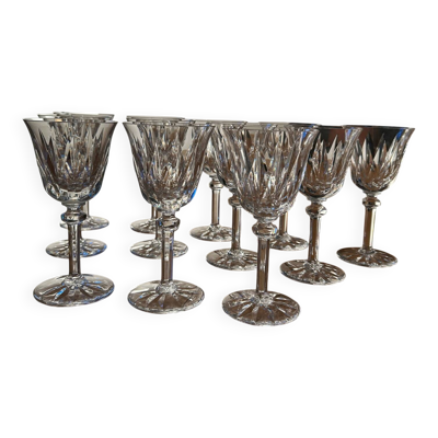 Verres à vin en cristal taille Saint Louis