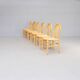 80s Annig Sarian round bend wooden dining chair for Tisettanta set/6