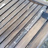 Vintage solid teak deckchair