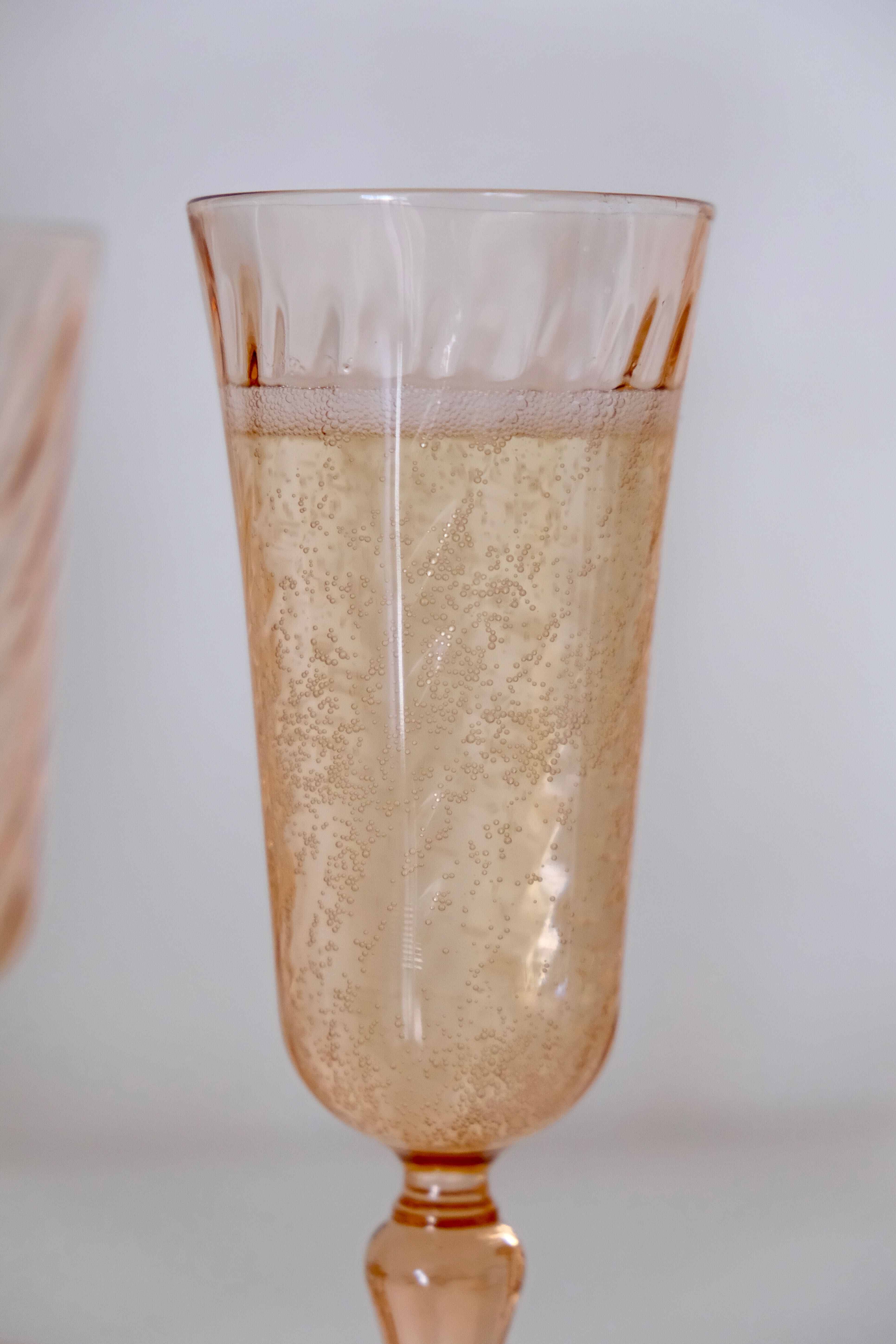 Lot of 12 champagne flutes Rosaline Arcoroc Luminarc