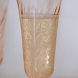 Lot of 12 champagne flutes Rosaline Arcoroc Luminarc