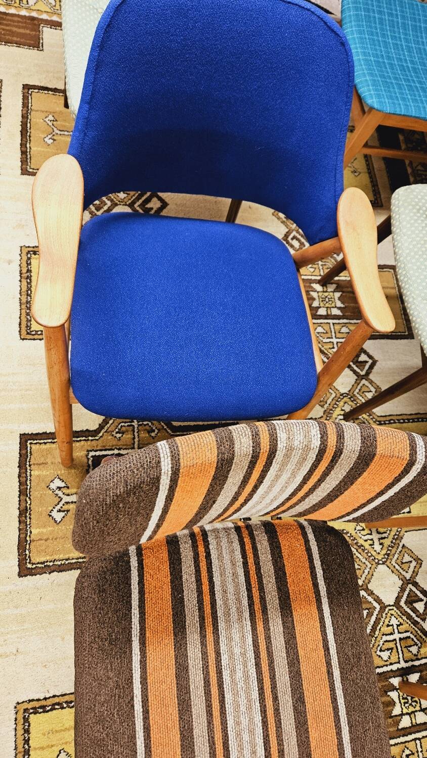 Set of 6 mismatched 1960s Scandinavian chairs