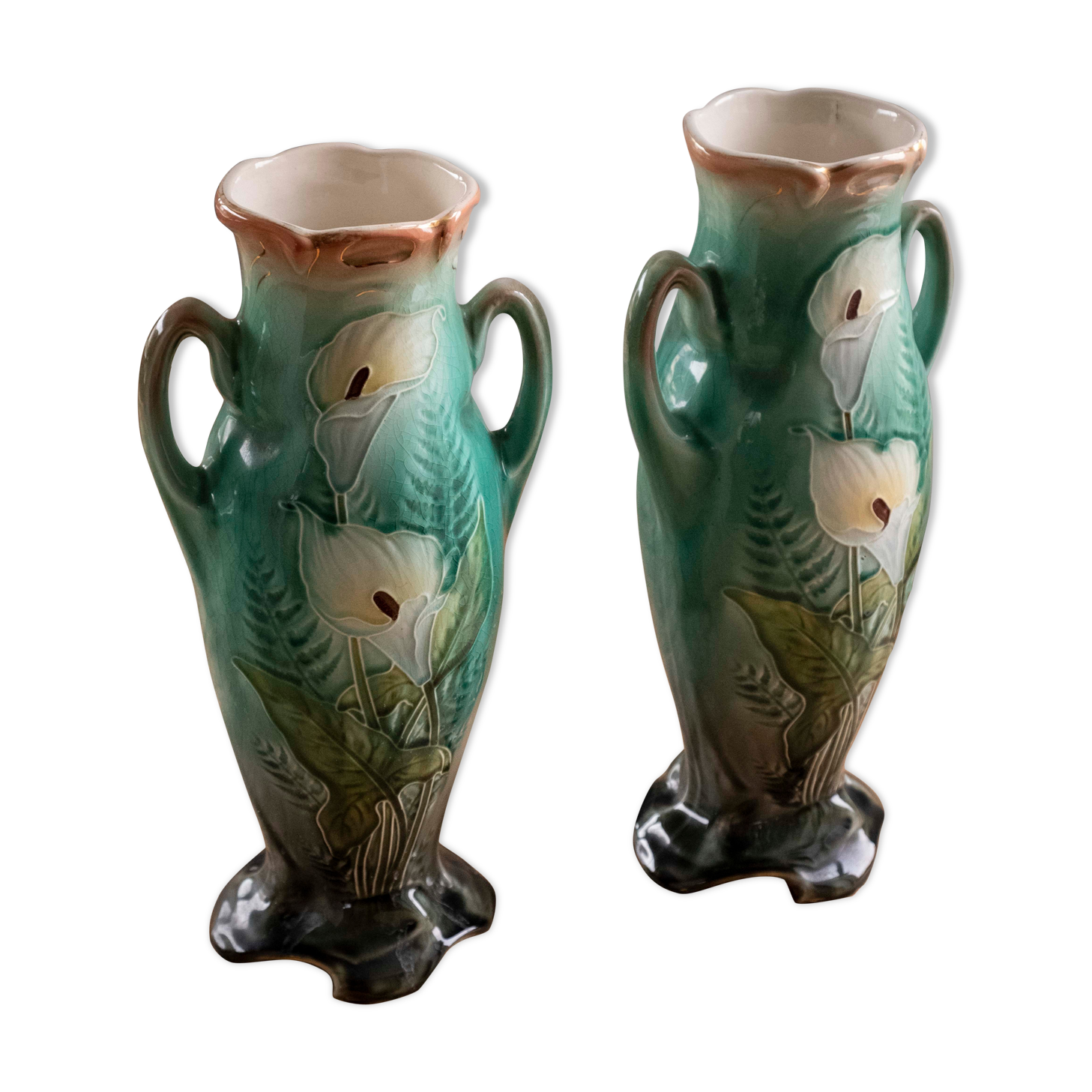 Pair of art nouveau vases