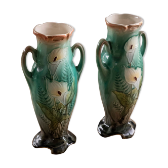 Pair of art nouveau vases