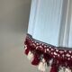 Grande lampe vintage en céramique rouge signée Drimmer – abat-jour pl