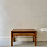 Rectangular coffee table in solid elm, Maison Regain 1960