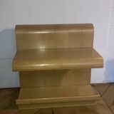 2 tables de chevet en bois massif courbé, 1970