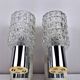 Pair of vintage 70s glass wall lamps by Targetti Sankey