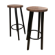 Paire de tabourets de bar industriels