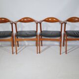 Armchair with Leather and Teak by ERIK KIRKEGAARD 1960s