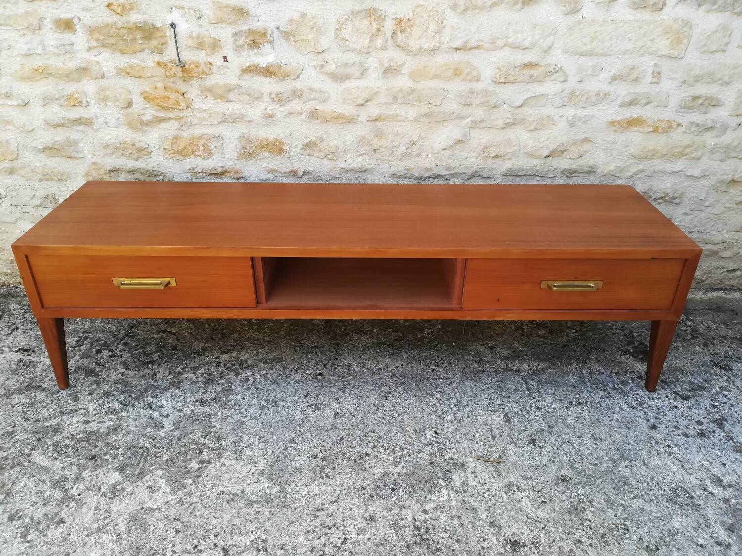 Low teak sideboard