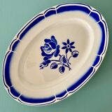 Ravier vintage motif fleurs bleues