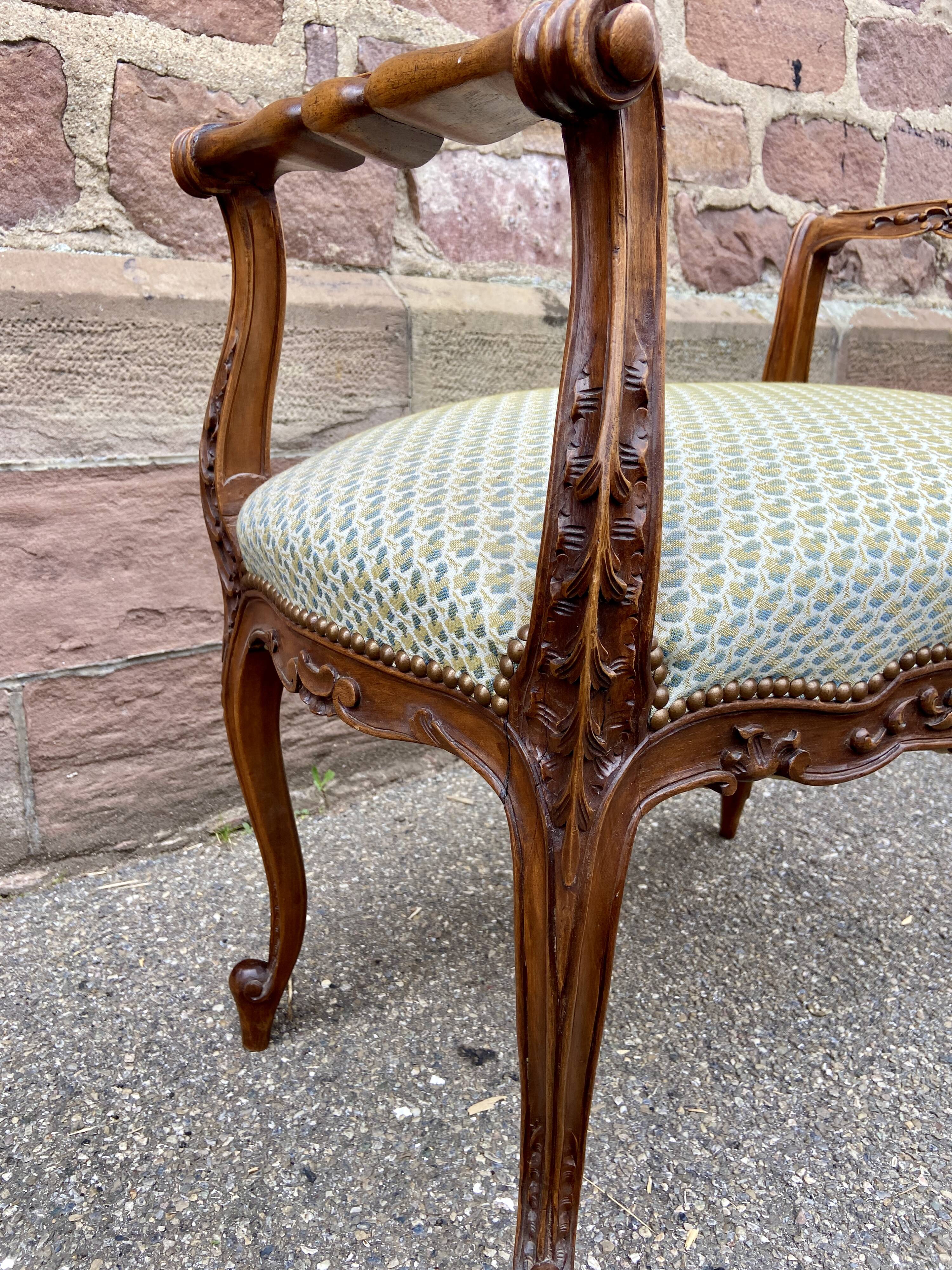 Small neo-classical castle bench LOUIS XV style 1920