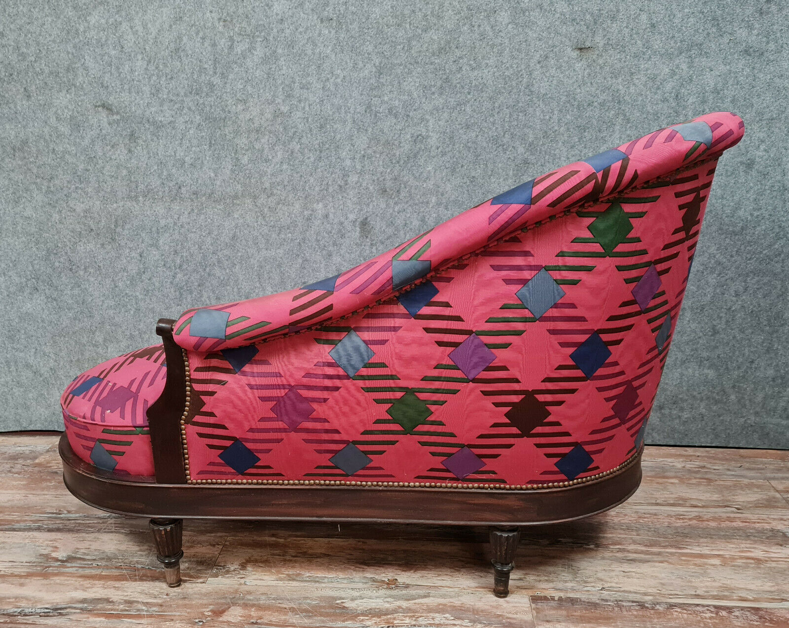 Napoleon iii era recamier bench in mahogany