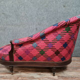 Napoleon iii era recamier bench in mahogany