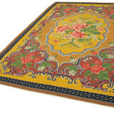 Kilim jaune moldave vintage fait à la main 198 cm x 295 cm - 23443