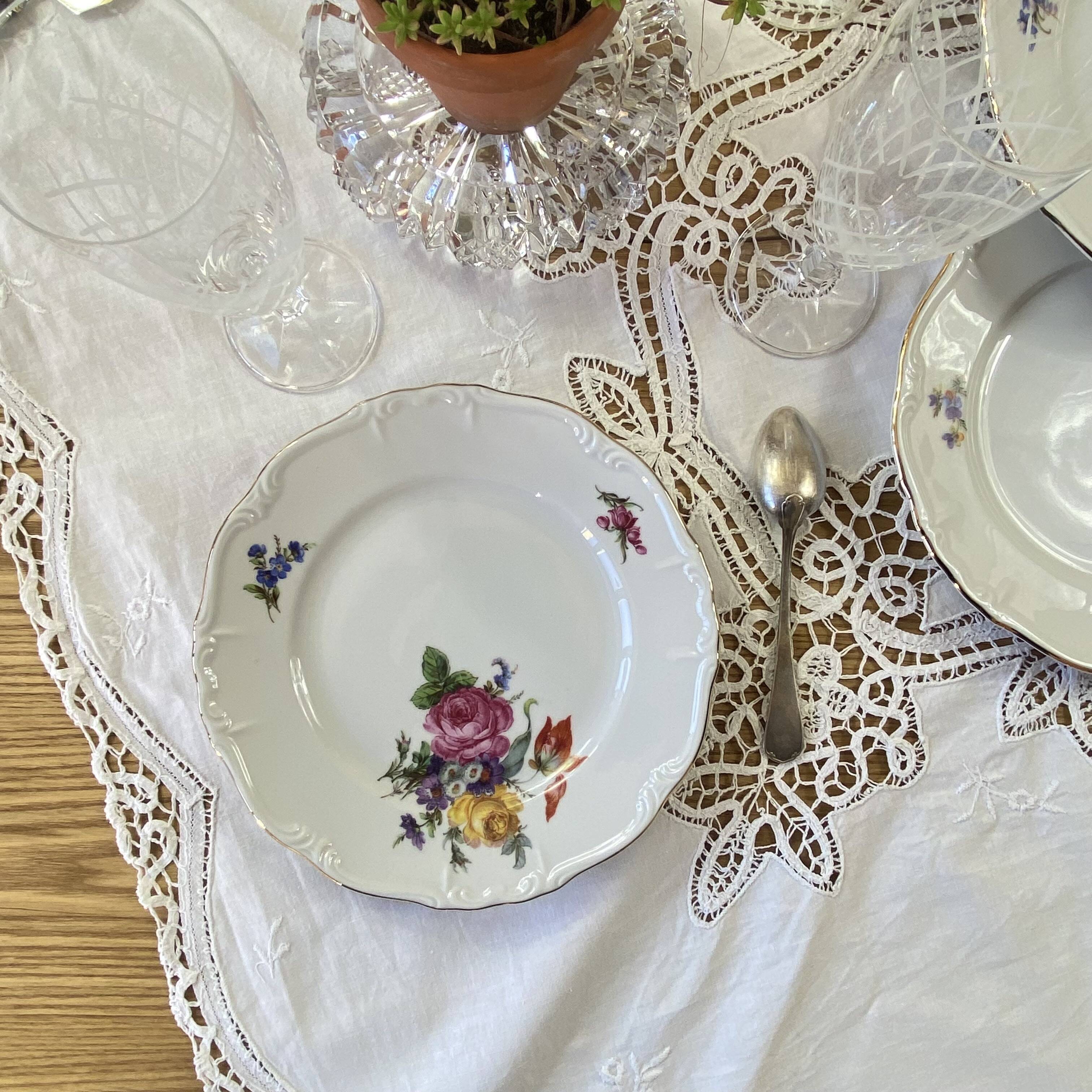 Service 6 assiettes dessert porcelaine ancienne Edelstein Bavaria