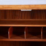 Restored ArtDeco Walnut Maple Wardrobe, J. Halabala, UP Zavody, Czechia, 1930s