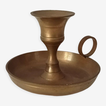 Vintage brass hand candle holder