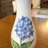 Porcelain Vase with Relief Painting of Forget Me Nots