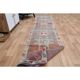 Rainbow Colorful Turkish Vintage Handmade Wool Runner Rug 86x358