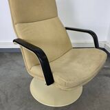Set of 2 Geoffrey Hartcourt armchairs for Artifort yellow fabric 70s