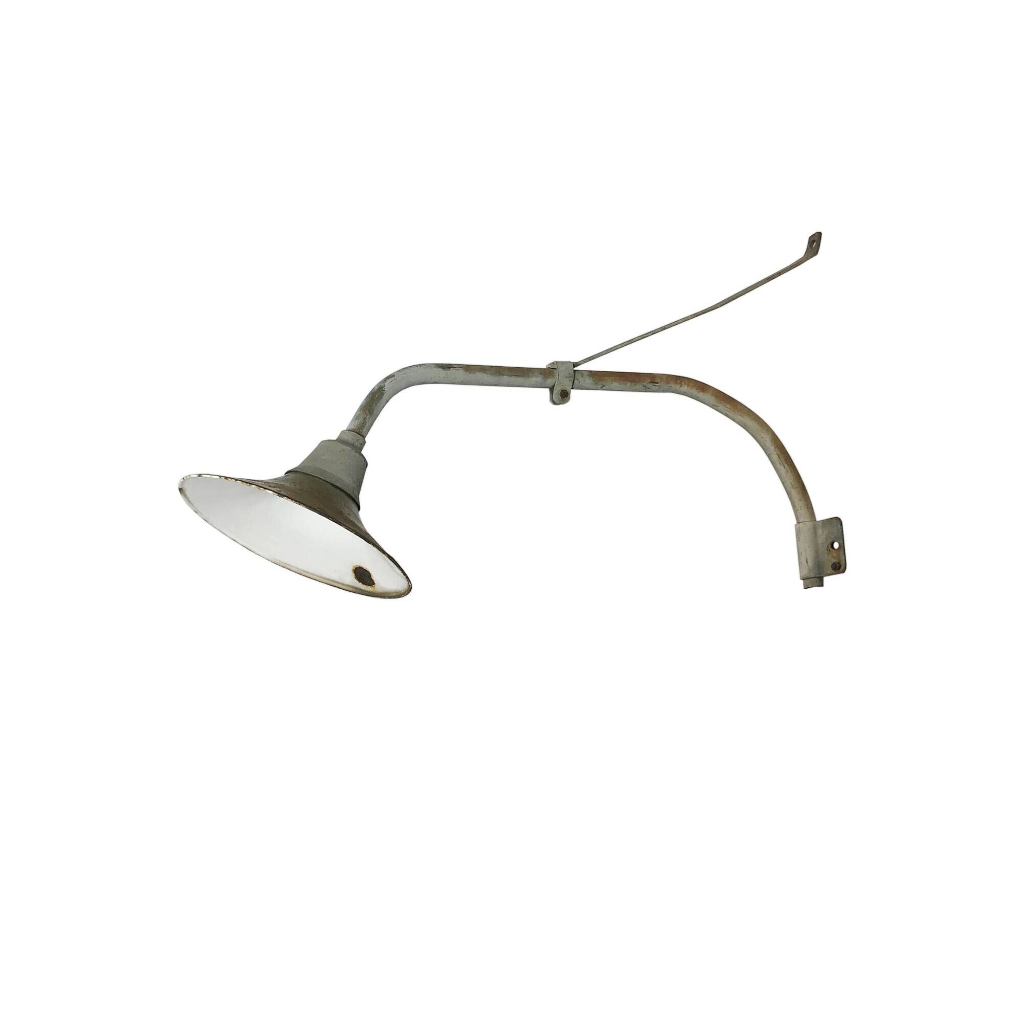 Large Greek Industrial Army Wall Street Light 2 1950s
