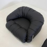 Italian Space Age armchairs in black