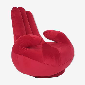 Pop-art « Hand-shaped » chaise longue pivotante, années 1980