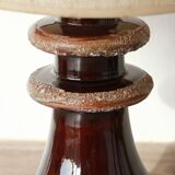 Floor lamp - Ceramic base with large lampshade - 1970s