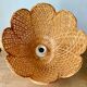 Vintage flower shaped wicker pendant light