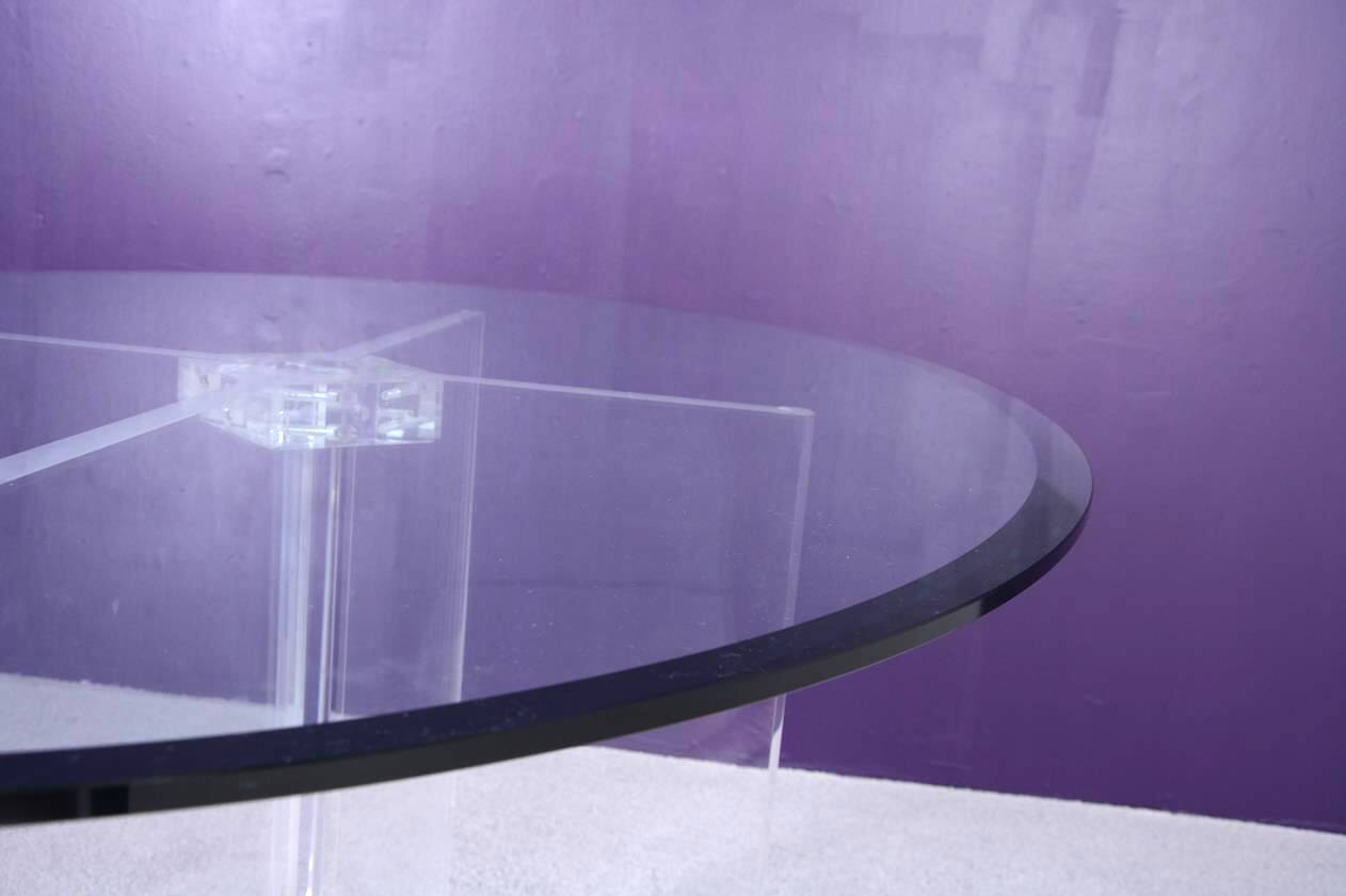 Dining table by David Lange (signature on the base).