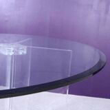 Dining table by David Lange (signature on the base).