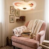 Suspension Mid-Century, Rhodoid, Free Form, Italy, 1950s