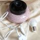 Ball lamp, ceramic and opaline ball lamp, mood and living room lamp