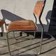 Pair of Bauhaus style dining chairs with infinity frame