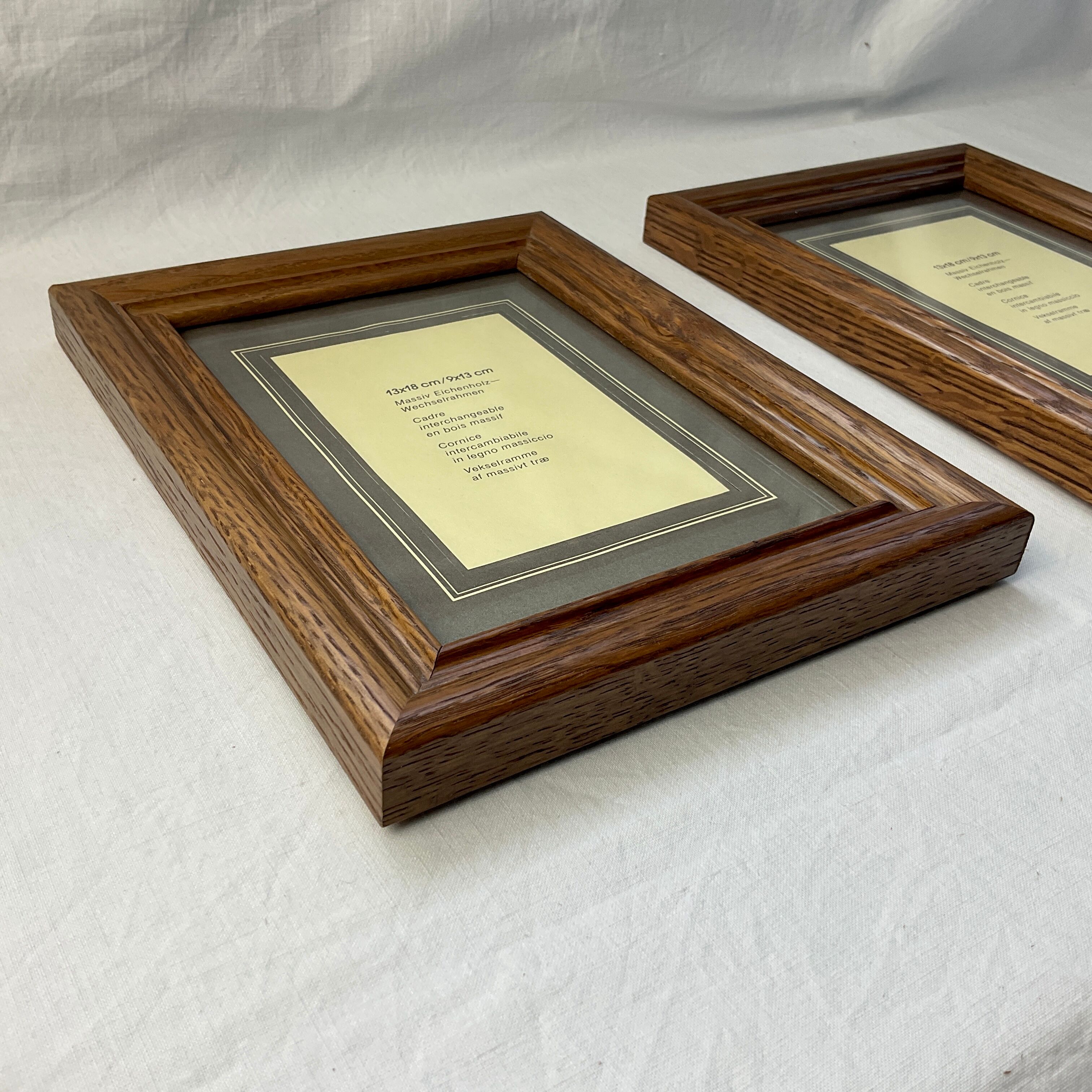 Set of 2 old frames in solid oak