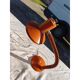 Lampe vintage métal orange