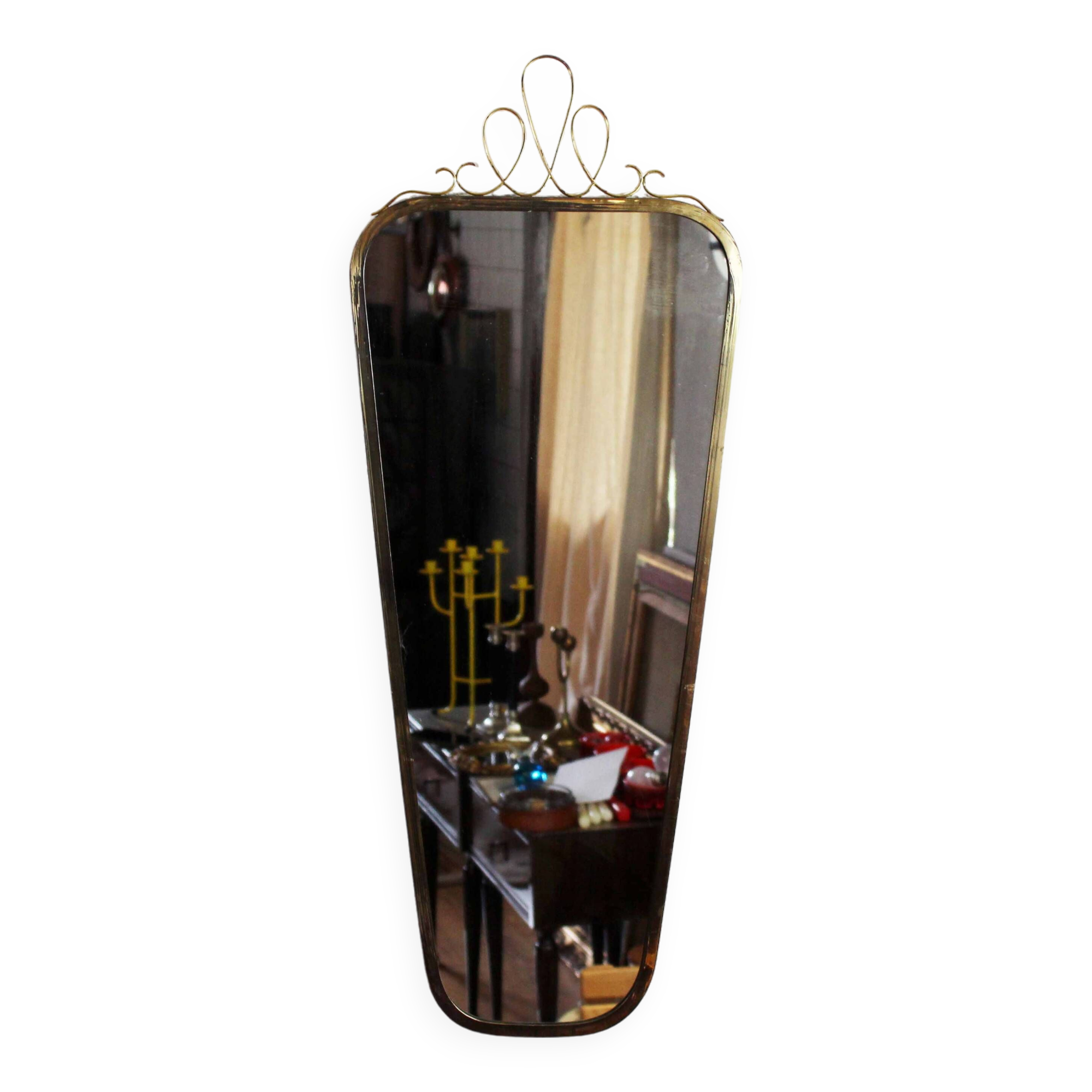 Miroir forme libre en laiton