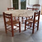 Set of 4 mulched chairs