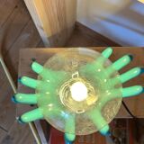 Green hands ceramic lamp