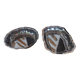 Set of 2 stainless steel hollow dishes