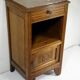 ART DECO OAK AND MARBLE BEDSIDE TABLE