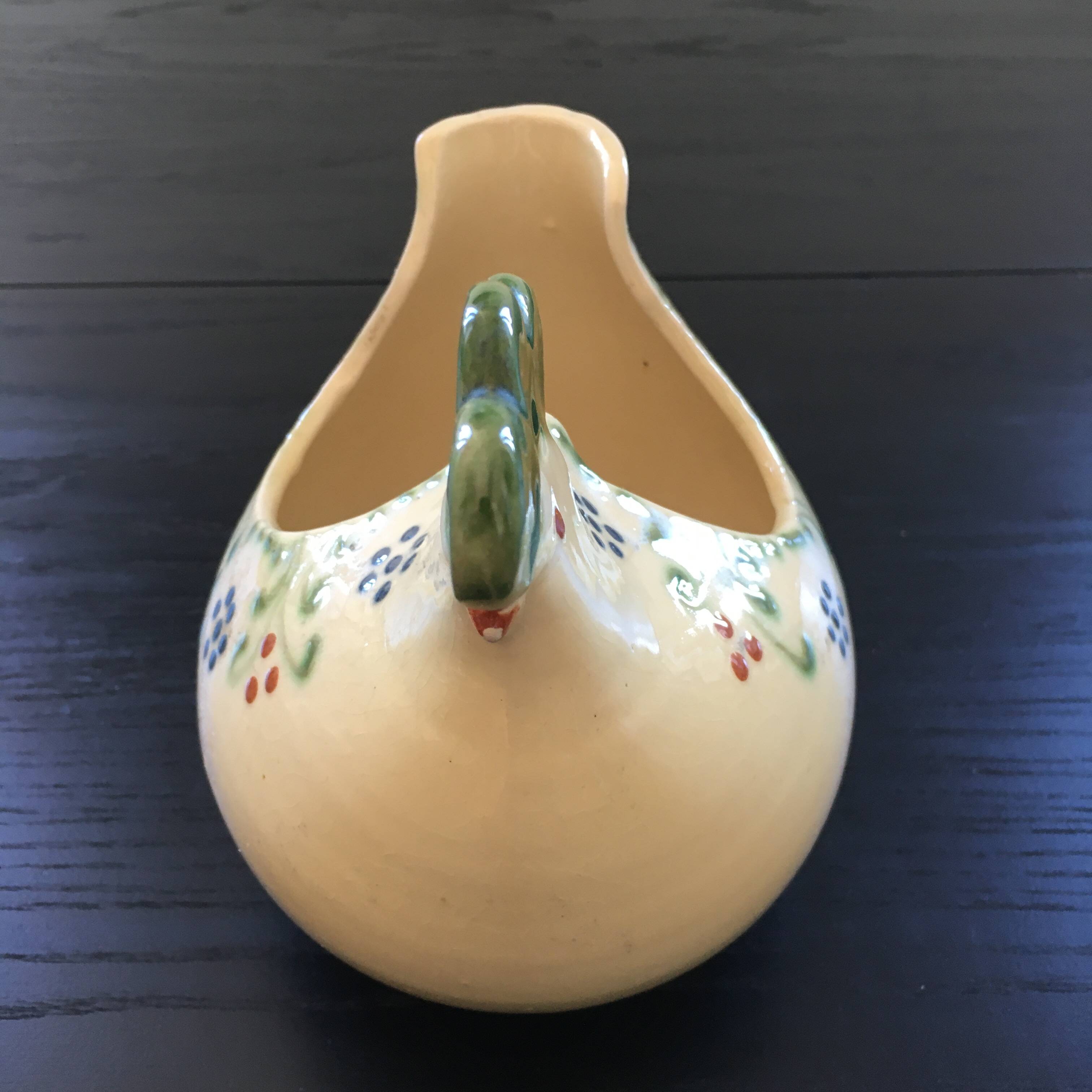 Floral chicken-shaped planter