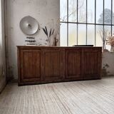 XL oak workshop sideboard with sliding doors from 1900