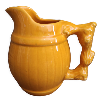 Pichet majolica jaune millésimé français