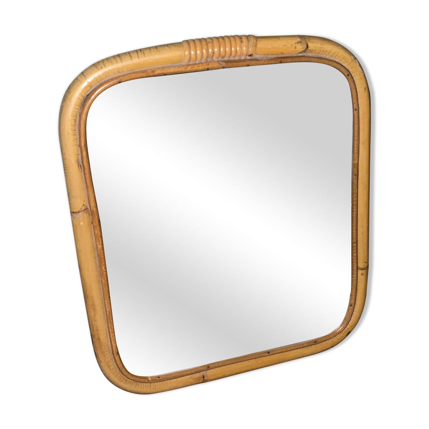 Bamboo-style mirror, 35x30cm