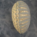 Crocheted round cushion 60s